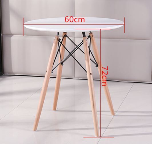 Bàn gỗ tròn chân gỗ Eames đan-PK-B-101
