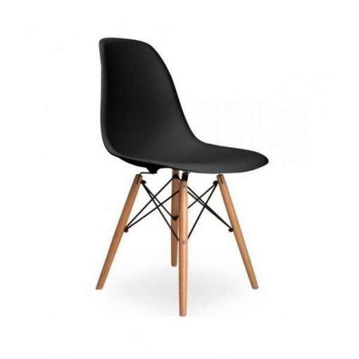 Ghế Eames cầu vồng mặt nhựa chân gỗ đan sắt-PK-G-106