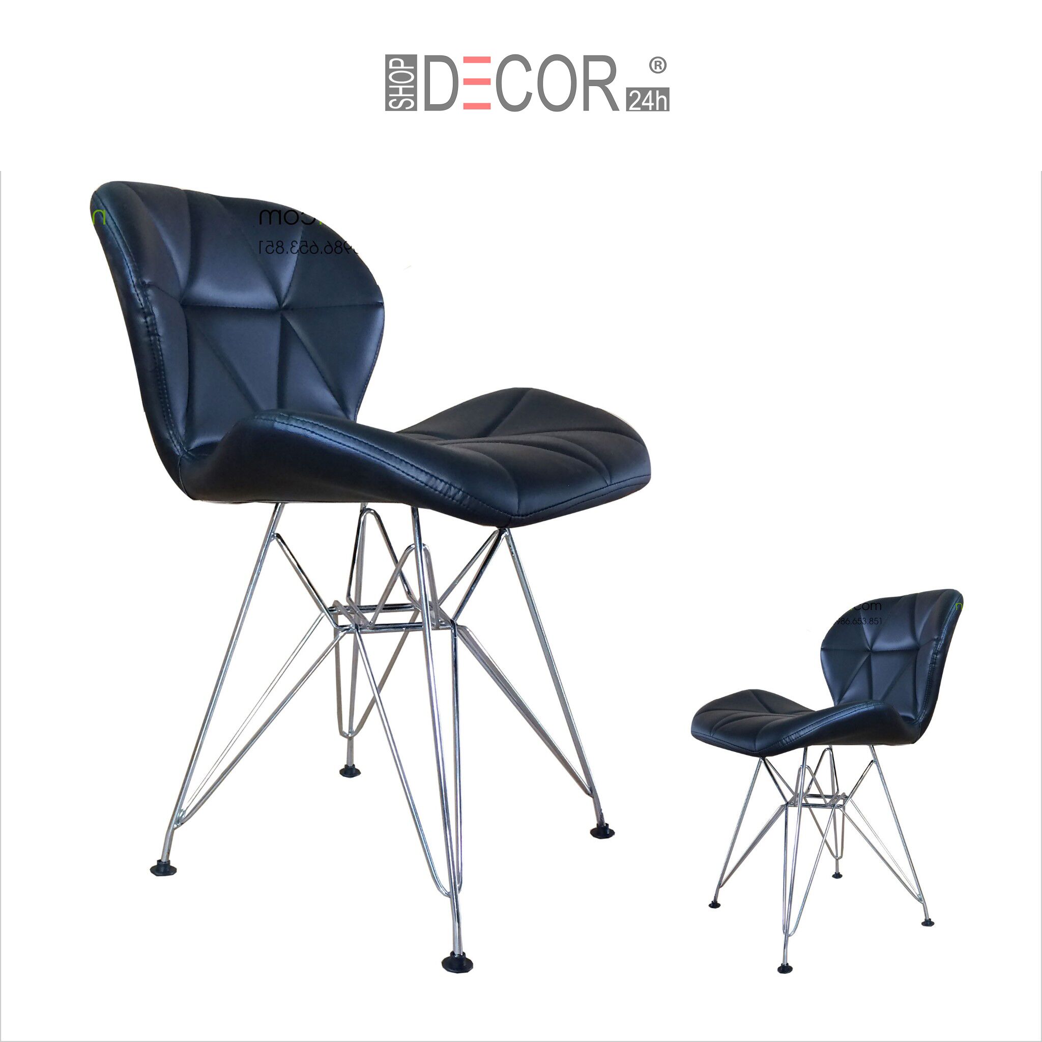 Ghế Cafe Eames Radar chân thép-PK-G-121
