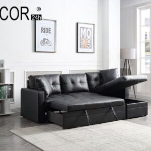 Ghế sofa giường chữ L cao cấp bọc da-PK-GS-112