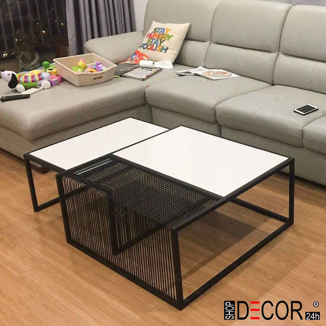 BÀN TRÀ VUÔNG KIM LOẠI-PK-BT-112
